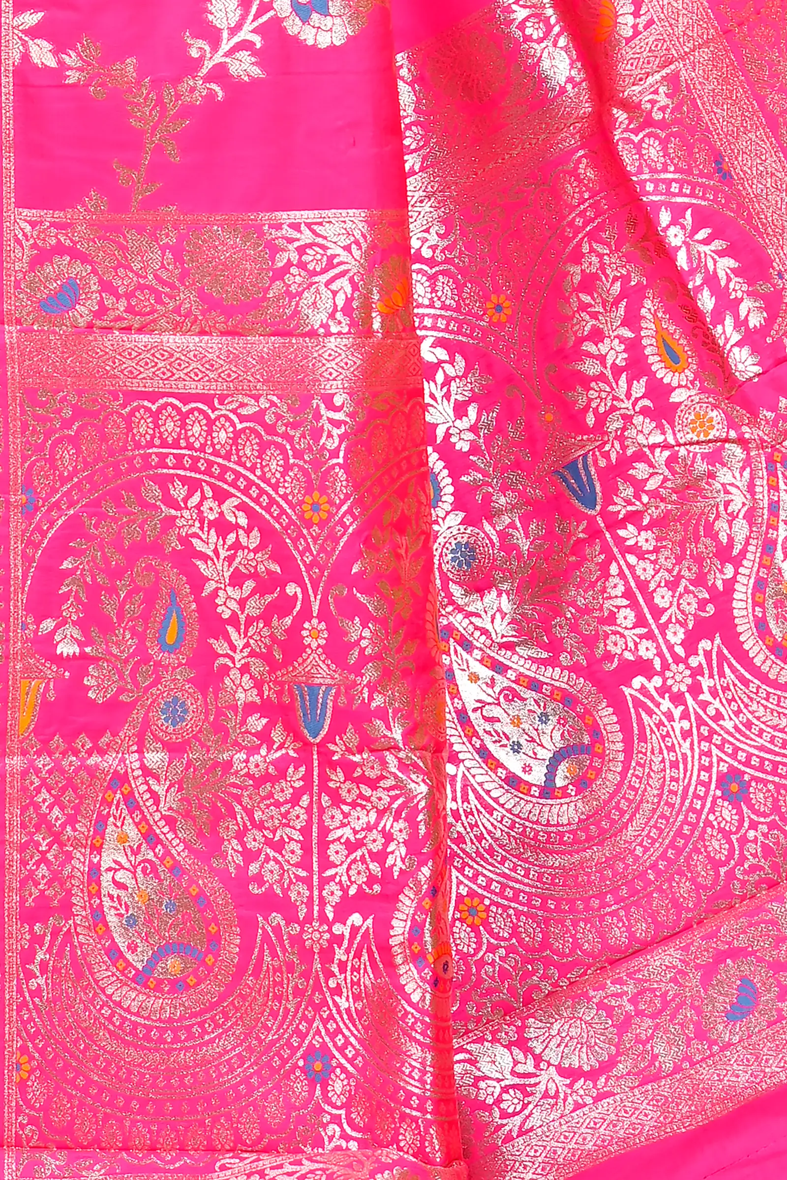 Pink Cotton Silk Parosha Kathan Saree (502)